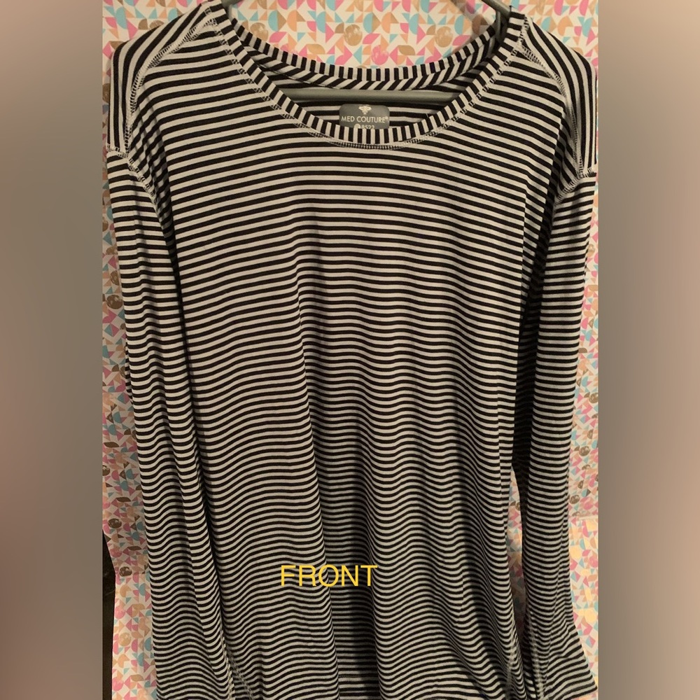 Med Couture Performance Longsleeve Knit Stripe Tee for Women